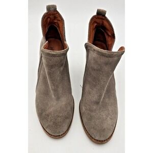 Jeffrey Campbell Women's 7.5 Rosalee Ankle Booties Green Suede Western Wood Heel